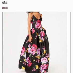 Bcx dress Floral prom wedding sleeveless dress